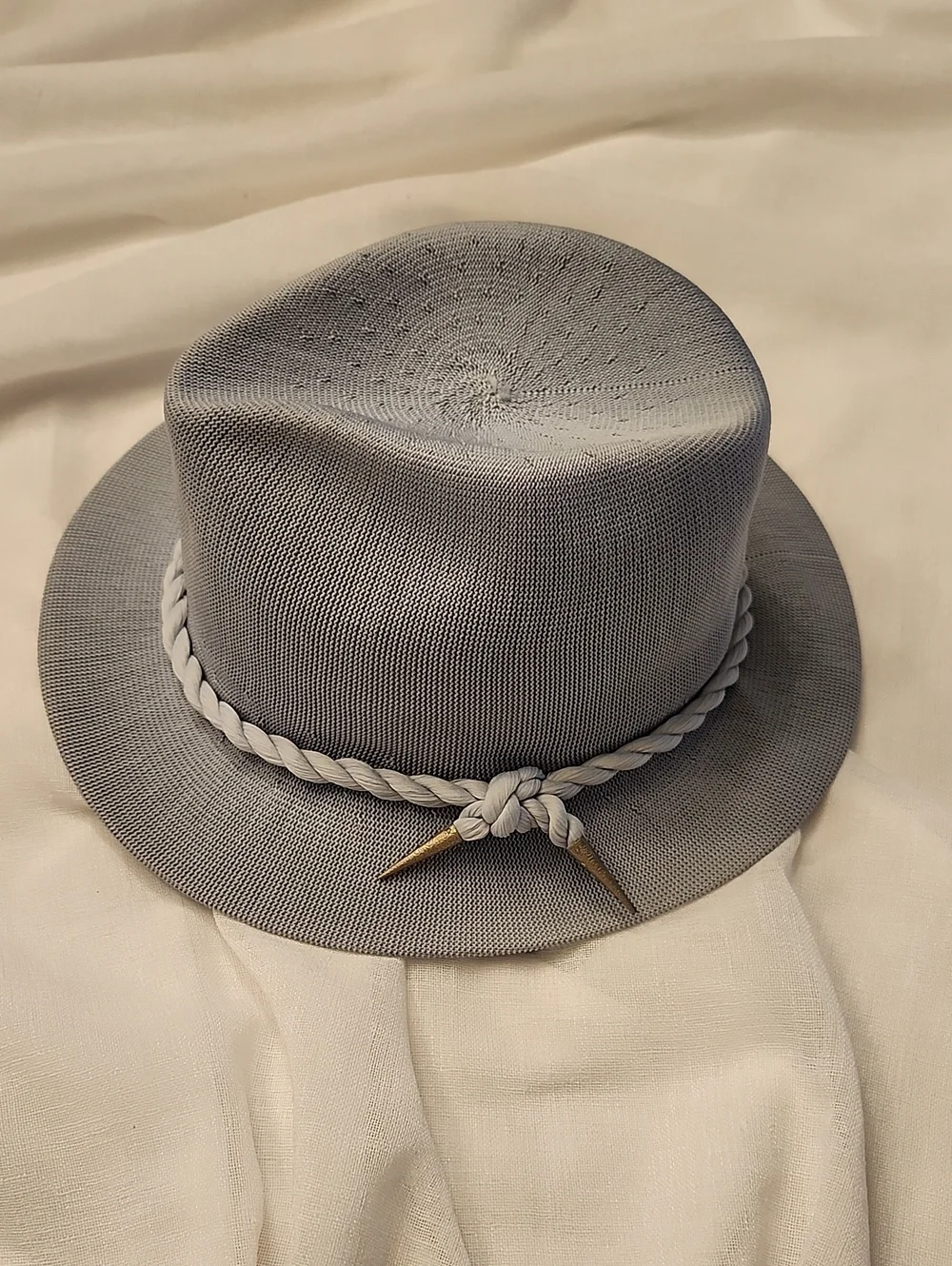 Kangol England New Tropic Trader Grey Blue Fedora Hat, XL, $55